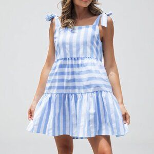 Cupshe Blue and White Striped Mini Dress